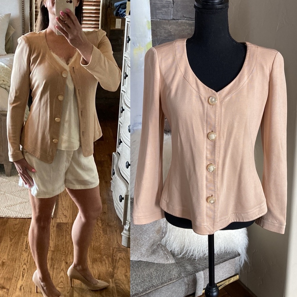 Vintage Armani Colleziono Button Blazer Top Jacket Old Money Quiet Luxury